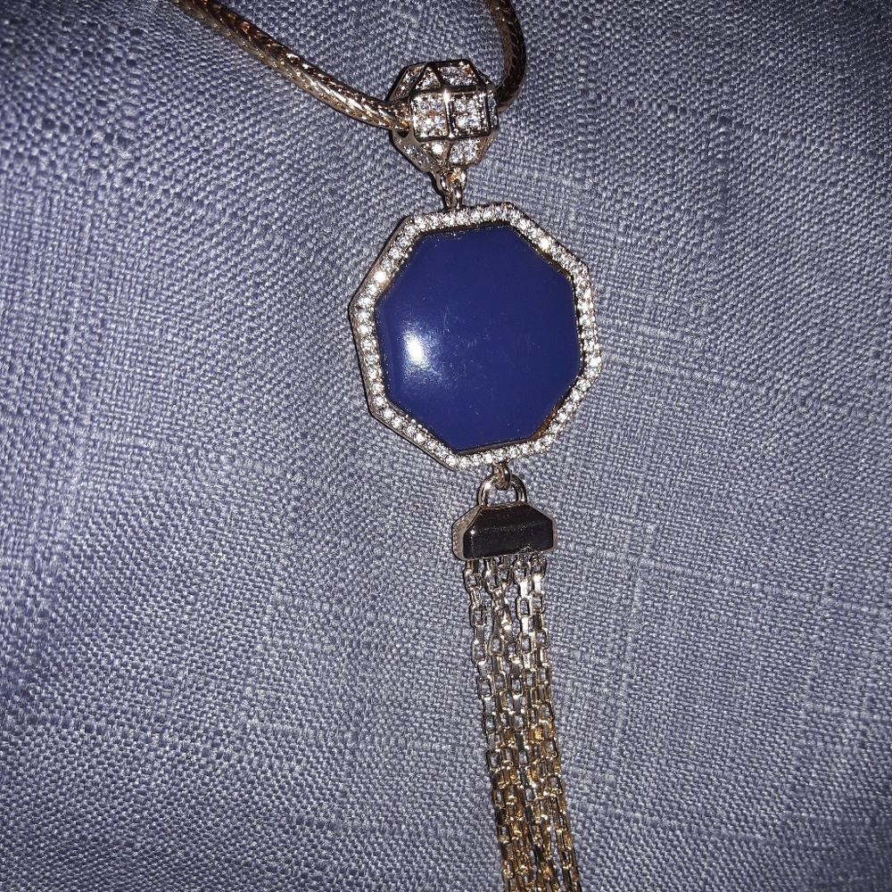 Long Gold Pendant Necklace